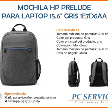Mochila HP Prelude Para Laptop 15.6 Gris 1E7D6AA