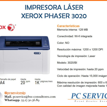 Impresora Láser Xerox Phaser 3020
